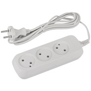 UDL-6-315 Greenline 3 розетки без заземления 1,5м ШВВП 2x0.75мм2 Удлинитель ЭРА  Б0065043