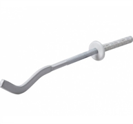 Кронштейн анкерный 7х180 белый, сабельного типа с дюбелем (10х75) (100 шт. кор.) 402007180