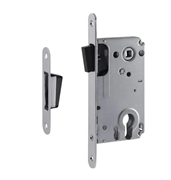 Замок врезной цилиндровый НОРА-М 25М-85 мм с магнитным ригелем - хром 14747