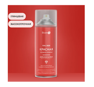 Аэрозоль эмаль алкидная универсальная Elcon RAL 3020 красная глянцевая 520 мл (12шт/уп) 00-00463208