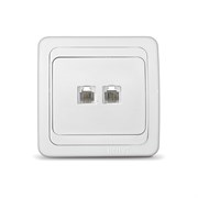 Розетка телефонная двухместная 