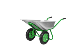 Тачка садово-стоительная ,2-х колесная ,грузоподь.230кг, обьем 90л Сибртех 689643