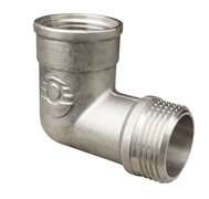 Угольник НИКЕЛИРОВАННЫЙ с переходом на наружную резьбу VALFEX ВР-НР  1