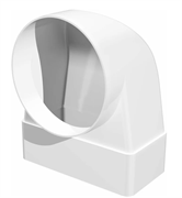 Переходник СПКП D100 90° 60х120 пластик ERA 612СК10КП