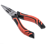 ЕРМАК Тонкогубцы комбинированные, двухкомпонентные рукоятки, 45 сталь, 160мм 661-254