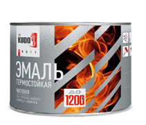 Эмаль термостойкая KUDO PROFF, матовая, графитово-серая RAL 7024, до 500°С, 0,8 кг (6шт) KUB-5005-08