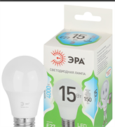 Лампа светодиодная  ЭРА LED GREEN LINE A60-15w-840-E27 GL E27 15 Вт груша яркий белый свет Б0067128
