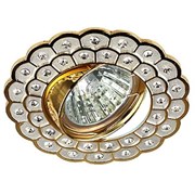 Светильник KL36A GD  ЭРА литой пов. со стразами MR16.,12V/220V,50W ,золото Б0003794-