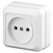 2-201-01 Intro Розетка 2Р, 16А-250В, ОУ, Quadro, белый  Б0053774