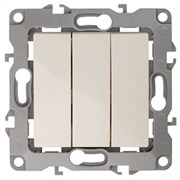 12-1107-02 ЭРА Выключатель тройной,10АХ-250В, Эра12, слоновая кость Б0014670