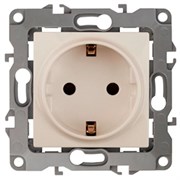 12-2101-02 ЭРА Розетка 2P+E Schuko,16АХ-250В, Эра12, слоновая кость (одноместная с заземлением) Б0014676