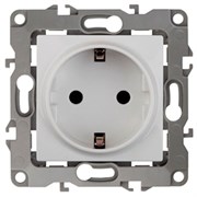 12-2102-01 ЭРА Розетка 2P+E Schuko со шторками,16АХ-250В, Эра12, белый (одноместная с заземлением) Б0014687