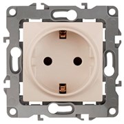 12-2102-02 ЭРА Розетка 2P+E Schuko со шторками,16АХ-250В, Эра12, слон. кость  Под заказ Б0014688