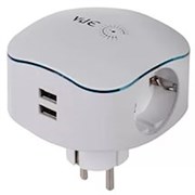 Тройник ЭРА SP-3e-USB-BLACK 3гн 220V + 2xUSB 2100mA с/з (черный) Под заказ Б0046364