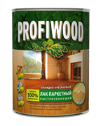 Лак PROFIWOOD паркетный быстр. алк/уретан. мат. 2.4 кг/2,6л (6шт/уп) 62239