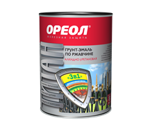 Грунт-эмаль по ржавчине «ОРЕОЛ» алкидно-уретановая «ТИТАН» зелёная 0.5 кг (8шт/уп) 64892