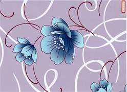 8251B D&B 45 см/8 м цветы на сиреневом фоне 00010006201