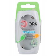 Тройник ЭРА 2гн с/з со шторками (белый) SP-2е-W C0045528