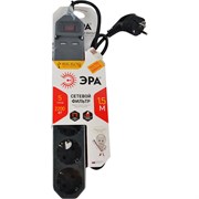 Сетевой фильтр USF-5es-1,5m-USB-В ЭРА (черный) с/з 3x0,75мм2 с выкл, 5гн+2USB 1,5м Б0019036