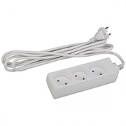 U-3-10m-2x1 без заземления 3 розетки 10м ПВС 2x1мм2 10А Удлинитель ЭРА Б0028358