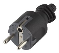 Вилка V4(B) ЭРА с/з 16А прямой ввод черная Б0019189