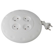 UR-4-7m-W рулетка без заземления 4 розетки 7м 2x1мм2 10А белая Удлинитель ЭРА Б0019041