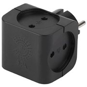 Тройник ЭРА 4гн б/з (черный) SP-4-В Б0008207