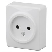 11-2201-01 ЭРА Розетка 2P,16АХ-250В, ОУ, Эра Эксперт, белый (одноместная) Б0031551