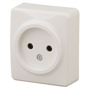 11-2201-02 ЭРА Розетка 2P,16АХ-250В, ОУ, Эра Эксперт, сл.кость (одноместная) Б0031552
