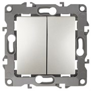 12-1004-15 ЭРА Выключатель, 10АХ-250В, IP20, без м. лапок, Эра12, перламутр Б0019314