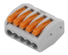 Клемма СМК, серия 415, с рычагом, 5 отверстий, 0.08-2.5мм2 (упак. 2 шт.) NO-222-24  Б0033398