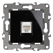 12-3107-06 ЭРА Розетка информационная RJ45, Эра12, черный Б0014728