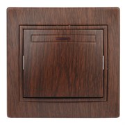 1-102-10 Intro Выключатель с подсветкой, 10АХ-250В, СУ, Plano, венге Б0030036