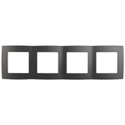 12-5004-12 ЭРА Рамка на 4 поста, Эра12, графит Б0019378