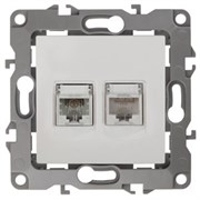 12-3109-01 ЭРА Розетка комбинированная RJ45+RJ11. IP 20, Эра12, белый Под заказ Б0018248