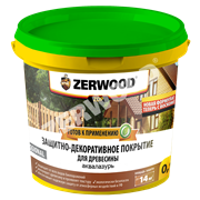 Защитно-декоративное покрытие ZERWOOD орех 0,9кг (12шт/уп)  1605547554
