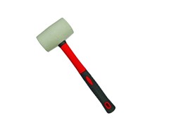 Киянка   45 мм  резиновая белая с фибергласовой обрезиненной ручкой 350гр БИБЕР (10шт/уп) 85415