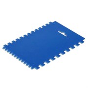 Шпатель для плиточного клея  170*115мм с квадратн. зубьями, пластиковый Santool(25шт/уп) 20610-003