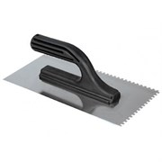 Гладилка 130х270мм с квадрат. зубом 6х6, пласт. ручка (2 стороны плоские) БИБЕР(24шт/уп) 35313