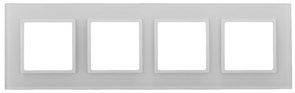 14-5104-01 ЭРА Рамка на 4 поста, стекло, Эра Elegance, белый+бел Под заказ Б0034524