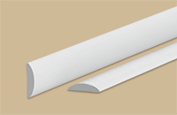 Нащельник стыковой округлый 18мм 2,7м белый (30шт/уп) Нс018 001 БЕЛ