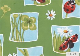 8109 D&B 45 см/8 м лето-цветы, насекомые на зеленом 00010008222