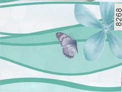8268 D&B 45 см/8 м бабочка на бело-зеленом фоне 00010008224