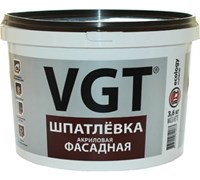 Шпатлевка фасадная VGT , 3,6кг (4шт) 3023