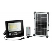 Прожектор светодиодный уличный на солн. бат. 50W, 360 lm, 5000K, с датч. движения, ПДУ, IP65 Б0049546