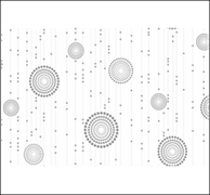 pn031 DEKORON 45 см/8 м витраж цветной прозрачная круги серые																											 00104708