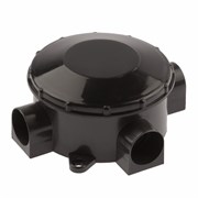 Коробка распаячная ОУ КОР 70х35х3-b трехрожковая,черная IP42  ЭРА Б0052726