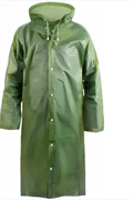 Дождевик с капюшоном зеленый на кнопках Komfi/50 EVA005G