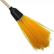 Метла синтетическая, круглая Дачная с черенком 5 колец 10467