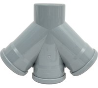 Крестовина 110/110/110х45° вн.канализ. (14) VALFEX  27111110